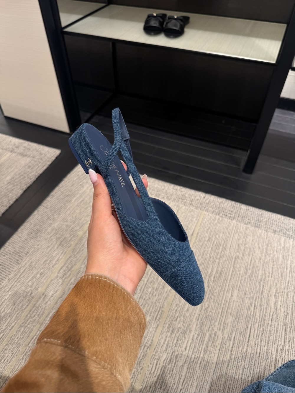 Chanel Denim Slingback | Size 38.5